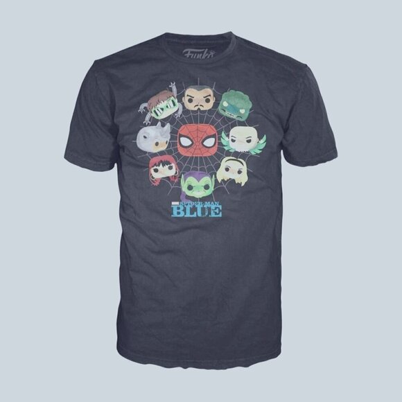 Funko POP! L Marvel Collector Corps Spider-Man Blue T-Shirt - Picture 1 of 1